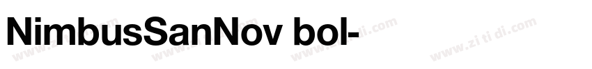 NimbusSanNov bol字体转换